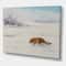 Designart - Red Fox Running In White Snow I - Farmhouse Canvas Wall Art Print